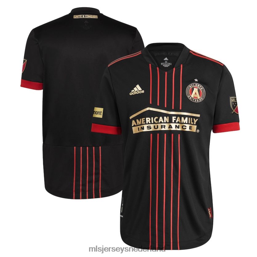 Jersey 6088XJ16 MLS Jerseys Heren atlanta united fc adidas zwart 2021 de blvck kit authentieke jersey