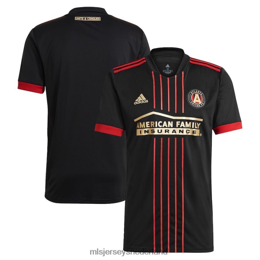 Jersey 6088XJ57 MLS Jerseys Heren atlanta united fc adidas zwart 2021 de blvck kit replica jersey