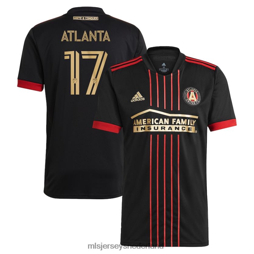 Jersey 6088XJ831 MLS Jerseys Heren atlanta united fc supporters adidas zwart 2021 de blvck kit replica jersey