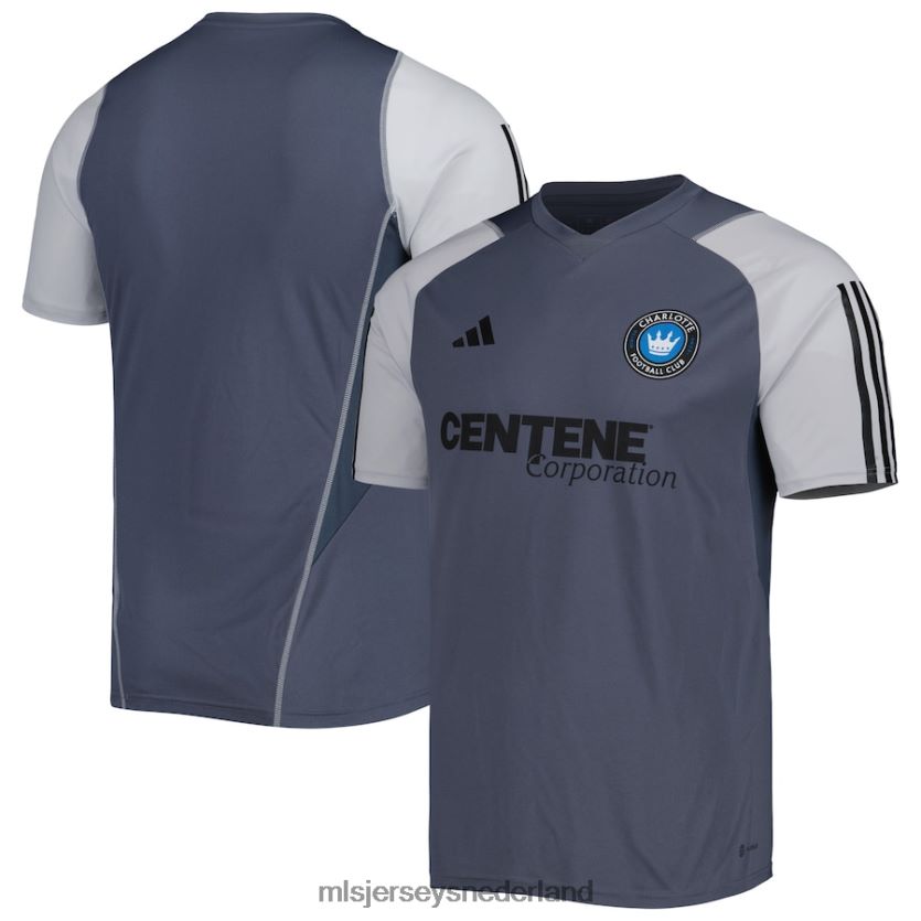 Jersey 6088XJ283 MLS Jerseys Heren Charlotte FC Adidas grijs 2023 trainingsshirt voor op het veld