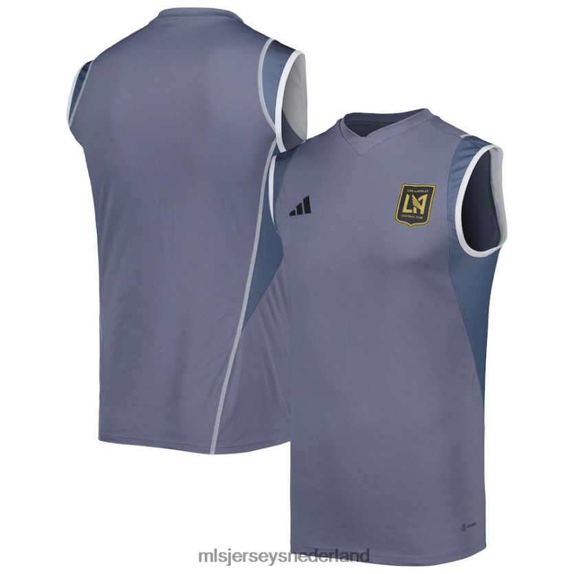 Jersey 6088XJ433 MLS Jerseys Heren lafc adidas grijs 2023 mouwloos trainingsshirt op het veld