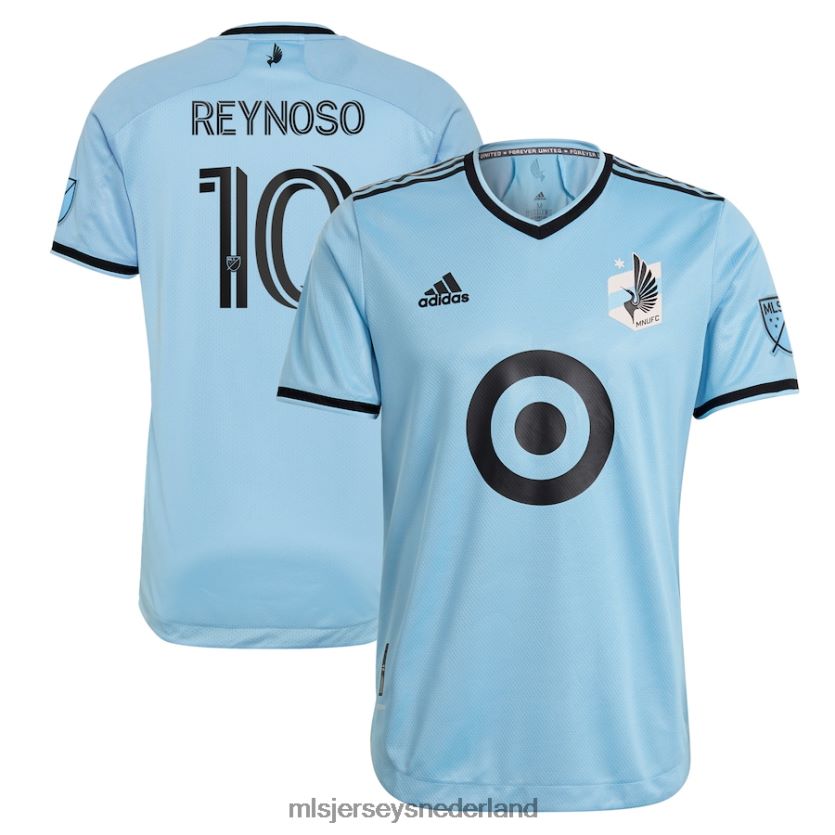 Jersey 6088XJ1297 MLS Jerseys Heren Minnesota United FC Emanuel Reynoso Adidas lichtblauw 2021 the River Kit authentieke jersey
