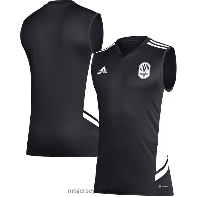 Jersey 6088XJ597 MLS Jerseys Heren nashville sc adidas zwart/wit mouwloos trainingsshirt
