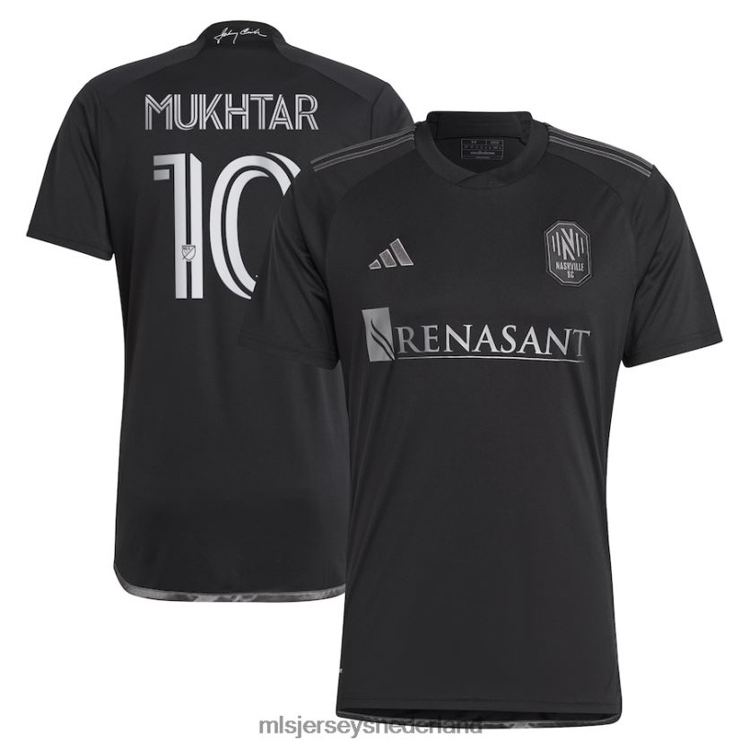 Jersey 6088XJ244 MLS Jerseys Heren nashville sc hany mukhtar adidas zwarte 2023 man in zwart tenue replica spelerstrui
