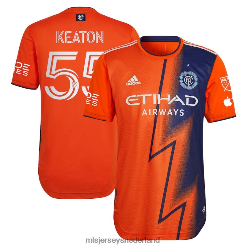 Jersey 6088XJ1075 MLS Jerseys Heren New York City FC Keaton Parks adidas oranje 2023 de volt kit authentieke spelerstrui
