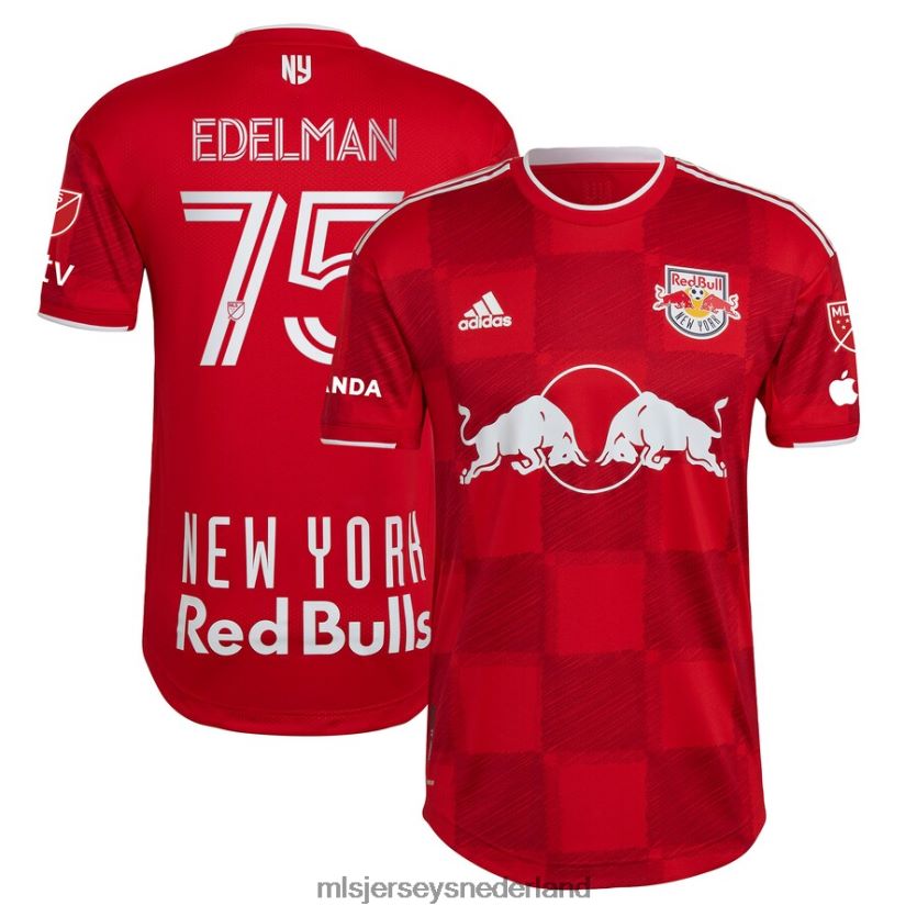 Jersey 6088XJ812 MLS Jerseys Heren New York Red Bulls Daniel Edelman Adidas rood 2023 1ritmo authentieke spelerstrui