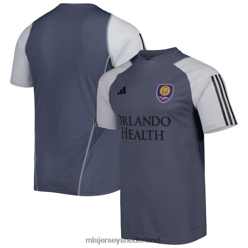 Jersey 6088XJ256 MLS Jerseys Heren Orlando City SC Adidas grijs 2023 trainingsshirt voor op het veld