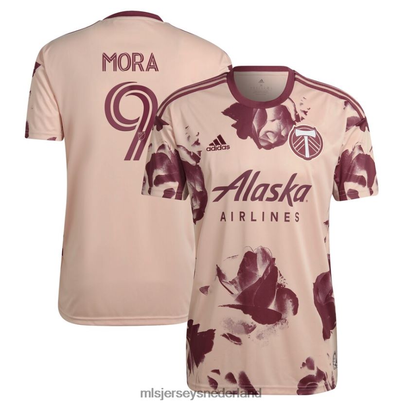 Jersey 6088XJ1015 MLS Jerseys Heren Portland Timbers Felipe Mora Adidas roze 2022 Heritage Rose kit replica spelerjersey
