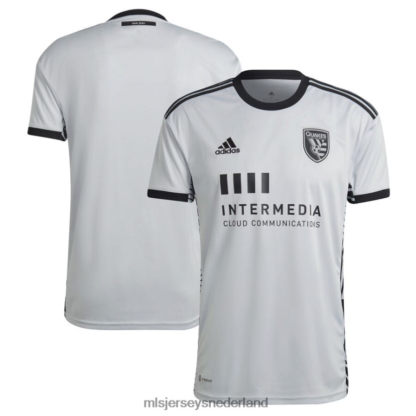 Jersey 6088XJ343 MLS Jerseys Heren aardbevingen in san jose adidas grijs 2022 de maker kit replica blanco jersey