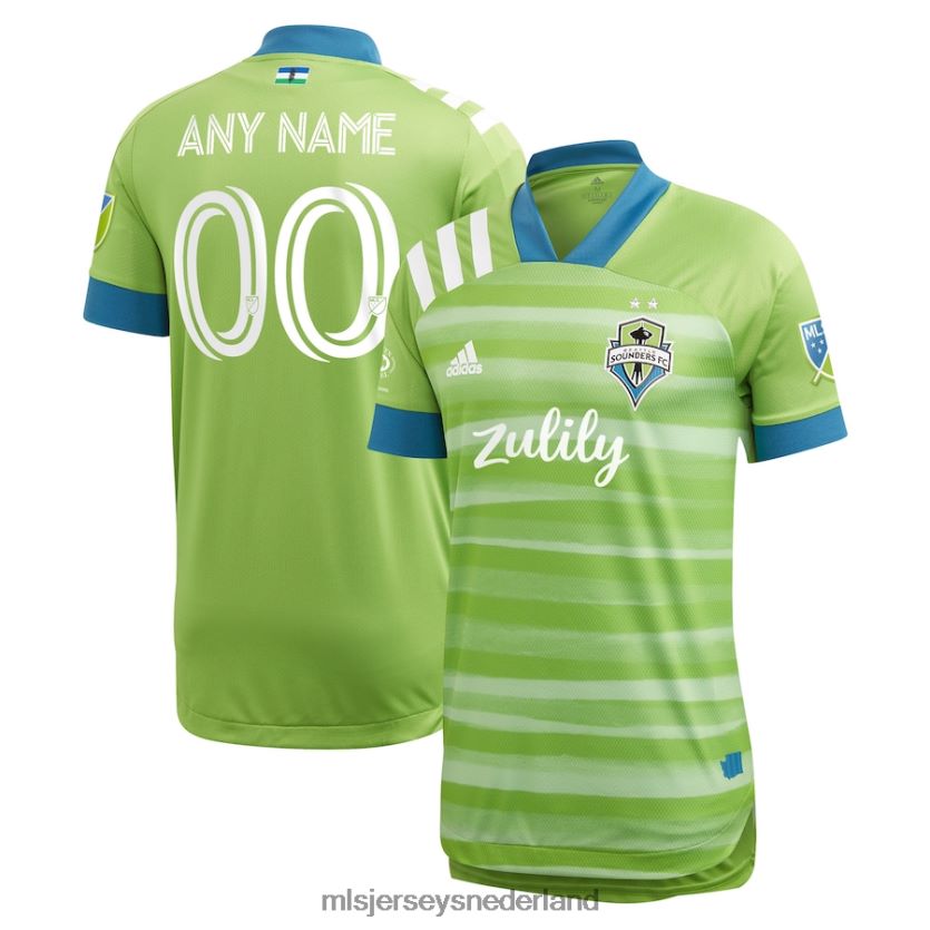 Jersey 6088XJ121 MLS Jerseys Heren Seattle Sounders FC adidas groen 2021 primair authentiek op maat gemaakt shirt