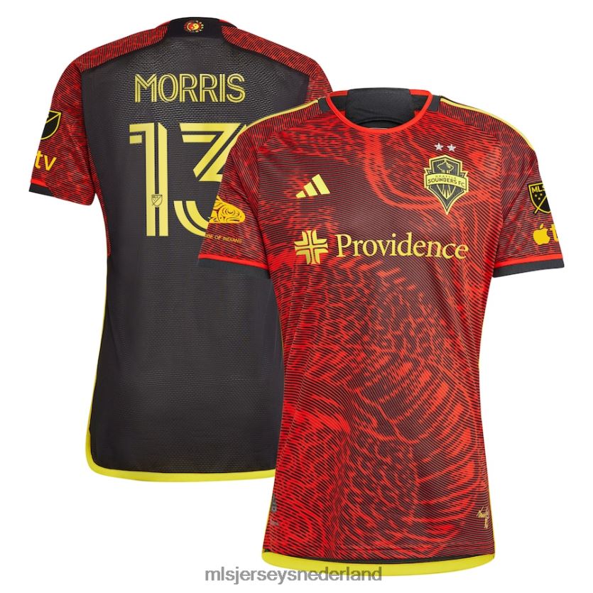 Jersey 6088XJ46 MLS Jerseys Heren Seattle Sounders FC Jordan Morris Adidas rood 2023 de Bruce Lee Kit authentieke jersey