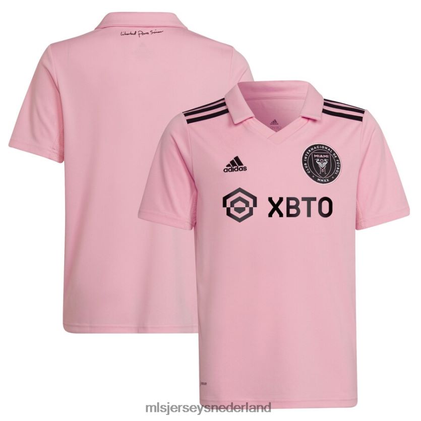 Jersey 6088XJ246 MLS Jerseys kinderen inter miami cf adidas roze 2022 de hartslag kit replica blanco jersey