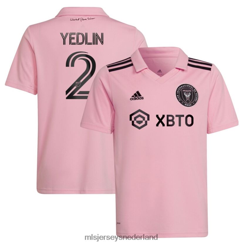 Jersey 6088XJ1391 MLS Jerseys kinderen inter miami cf deandre yedlin adidas roze 2022 replica spelerstrui met hartslagkit