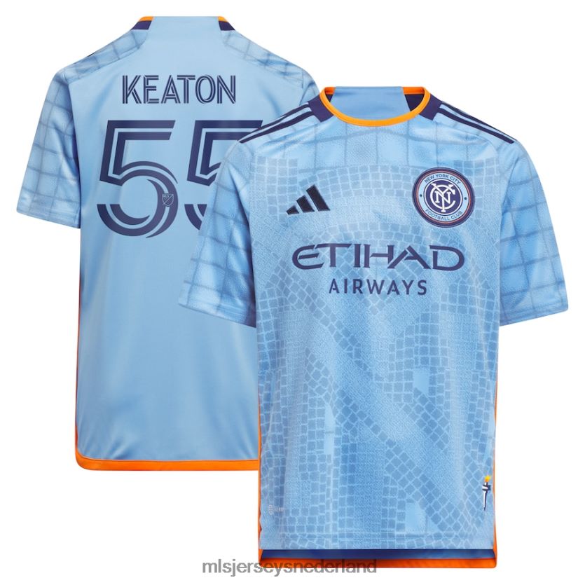 Jersey 6088XJ1000 MLS Jerseys kinderen New York City FC Keaton Parks adidas lichtblauw 2023 de interboro kit replica jersey