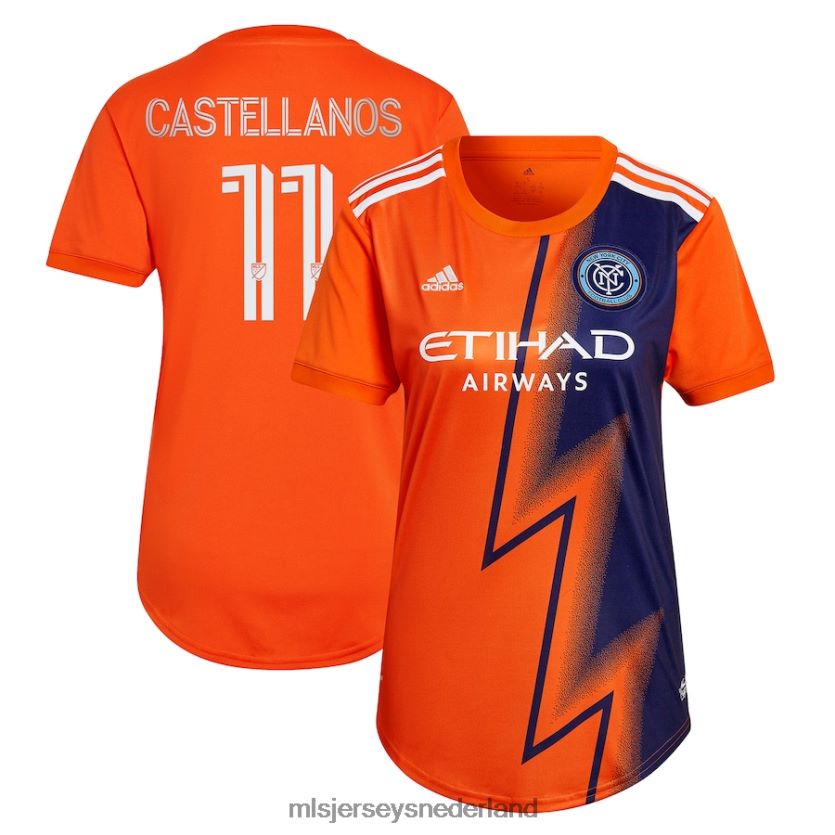 Jersey 6088XJ1227 MLS Jerseys vrouwen New York City FC Valentin Castellanos adidas oranje 2022 de volt kit replica spelerstrui