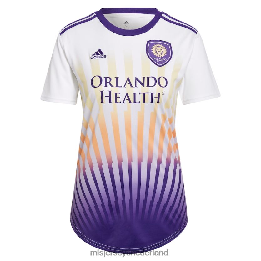 Jersey 6088XJ1314 MLS Jerseys vrouwen Orlando City Sc Adidas Wit 2022 The Sunshine Kit Replica Blank Jersey