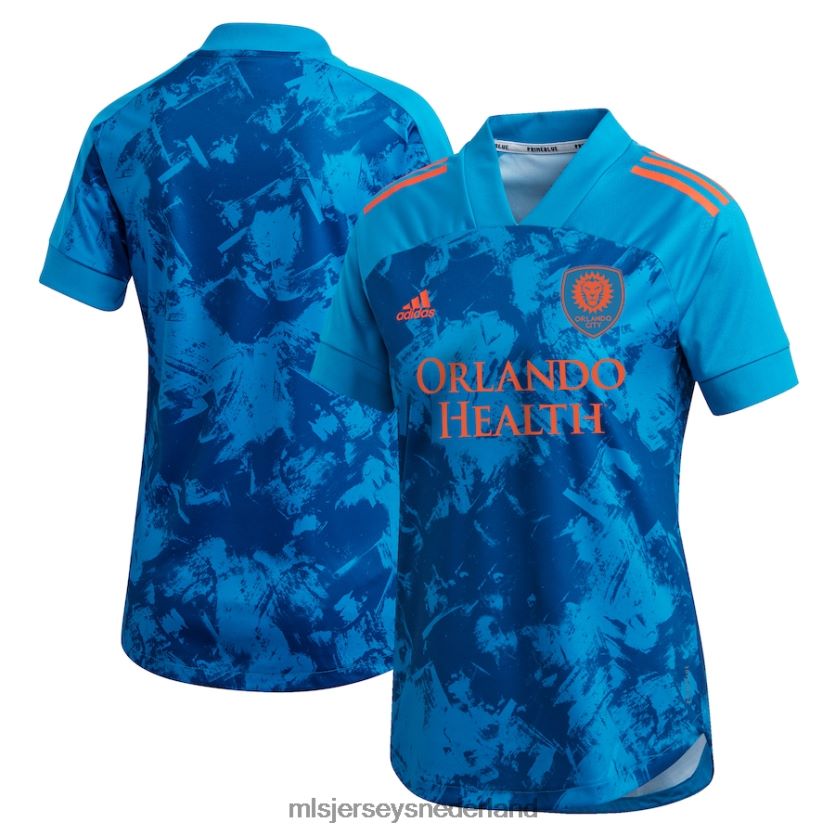 Jersey 6088XJ781 MLS Jerseys vrouwen Orlando City SC adidas blauw 2021 primeblue replica-shirt